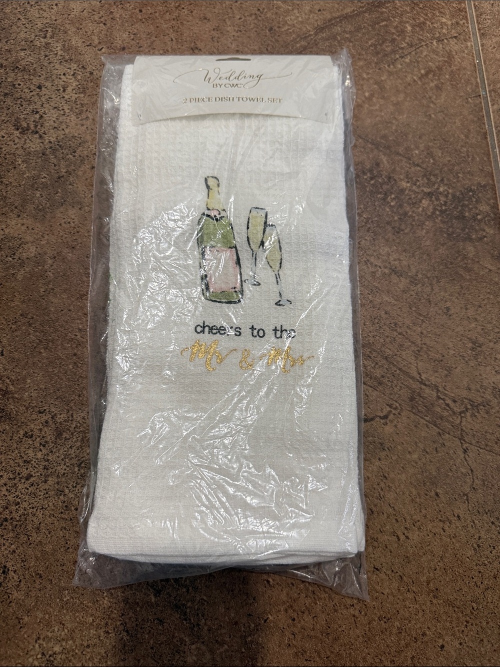 White 'Cheers to the Mr. & Mrs.' Kitchen Towel Set
